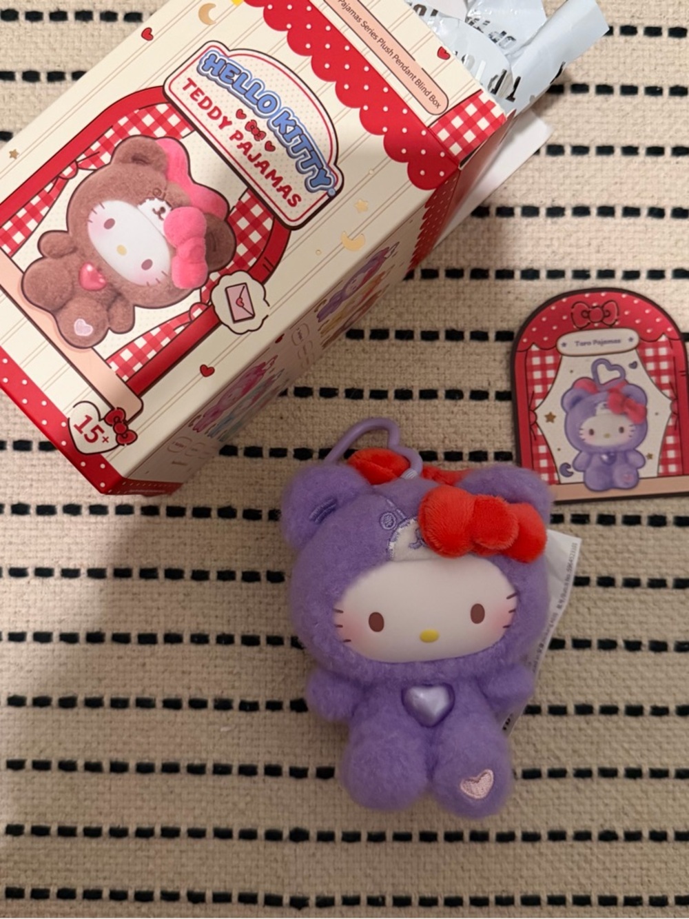 Miniso Hello Kitty Teddy Pajamas Purple Taro Pajamas
